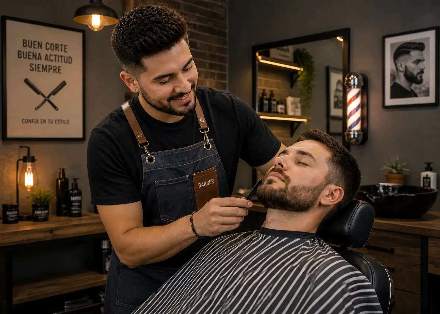 Negocio usando Zunida — software para barberías